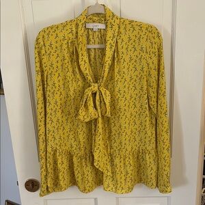 LOFT Yellow Blouse Top